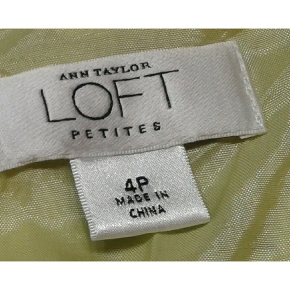ANN TAYLOR LOFT green floral shell skirt size 4 P - Picture 9 of 10